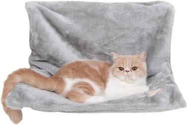 Обогреваемая лежанка для кошек и маленьких собак, лежанка-плитка для підвіконня, сіра