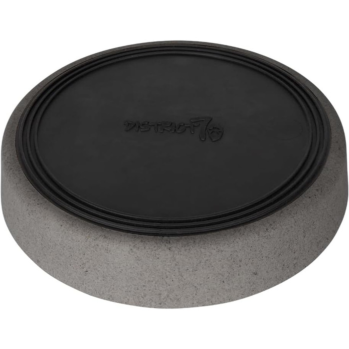 District 70 Повільний годівник для котів з бамбуку, сірий, діаметр 13,5 см