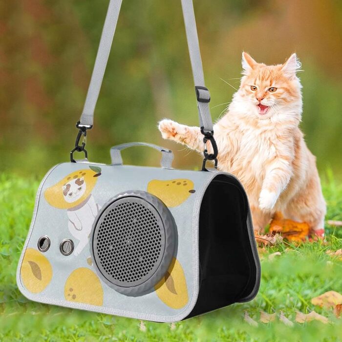 Сумка-переноска для тварин | Сумка на плечі для транспортування котів у подорожах, органайзер з регульованими плечовими ременями для походів, кемпінгу, подорожей та прогулянок