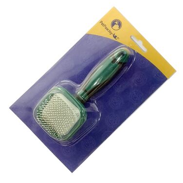 Щітка для собак і котів Zupfbürste: м'яке очищення, для боротьби з випаданням шерсті, підходить для цуценят, Yorkie, Пуделів, кроликів, котів, зелена