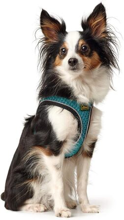 Нашийник для собак HUNTER HILO COMFORT, турквіс, S-M. Легкий, з сітчастого матеріалу, з відбиваючими елементами, для собак маленької та середньої породи.