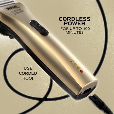 Набір для грумінгу собак та котів Wahl Supergroom Premium: бездротова машинка, преміум-якість, для всіх типів шерсті, тиха робота, 100 хвилин роботи