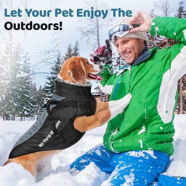 Зимовий теплий куртка для собак, водонепроникний, з кріпленням для повідка, для середніх собак (2XL)