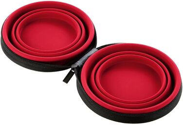 Силіконовий набір для годування Hunter з кишенею, 750 мл, червоний, універсальний розмір