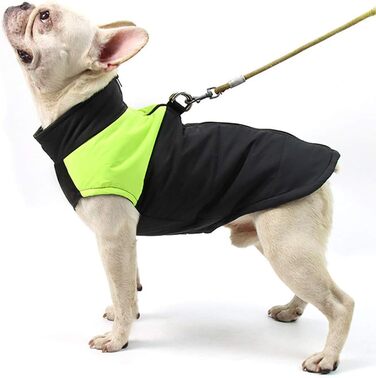 Водонепроникний зимовий одяг для собак: теплий куртка-манжетка для маленьких та середніх собак, зелений S