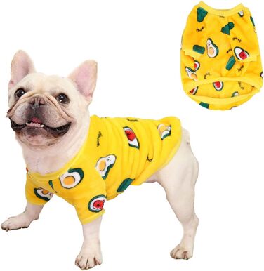 Теплий зимовий костюм для собак та котів YRRYGMN з м'якого флісу (колір: жовта авокадо) - XX-Large