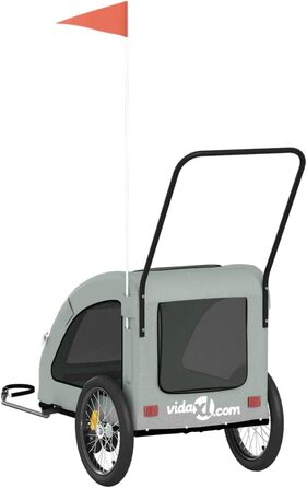 Фahrradanhänger Hunde Grau Ox - Велосипельний причіп для собак сірий Ox, матеріал: оксфордська тканина та метал, вага: 9.9 кг