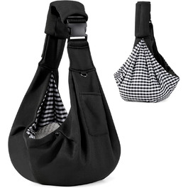 Сумка-переноска для собак Valleycomfy Tragetuch - чорна, до 7 кг