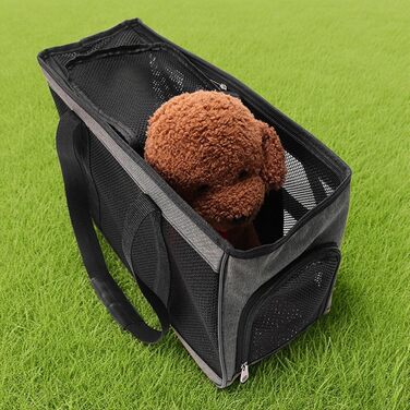 Транспортна сумка для собак та котів Duroecsain | Дихаюча сумка-переноска для подорожей, кемпінгу та прогулянок на природі сірого кольору