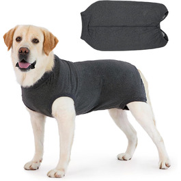 Операційний боді для собак: захист від лизання та ран, сірий. Ідеально після кастрації/операції, для собак різних порід.