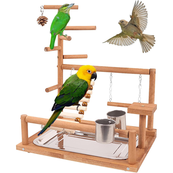 Стійка-ігровий майданчик для птахів Parrot Playstand - ідеально для папуг, хвилястих попугаїв, канарів та інших птахів