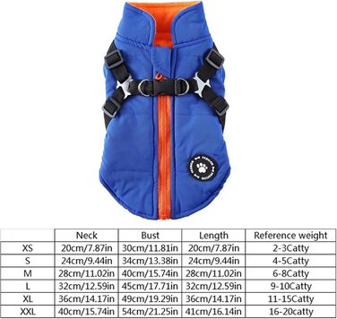 Теплий зимовий пуховик для собак, водонепроникна флісова жилетка, тепла куртка для цуценят та собак різних розмірів (S, блакитний)