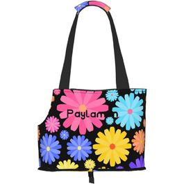 Сумка-переноска для котів та собак Paylamon, складана, для подорожей, транспортування в літаку, автобусі, метро (маленькі квіти)