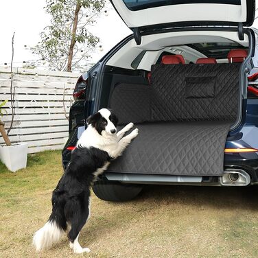 Захист для багажника автомобіля KYG для собак з неслизьким дном, захистом бокових панелей та краю завантаження, універсальний килимок для багажника, ковдра для собак в авто, водонепроникний та стійкий до подряпин 195 * 105 см (потовщений + 1 кишеня)