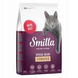Сухий корм для стерилізованих котів Smilla Sterilised з яловичиною, 10 кг