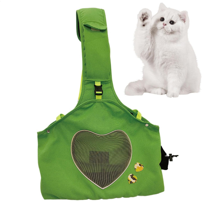 Транспортна сумка для собак та котів, переноска для тварин, зелена, 35.8 x 40.9 x 16.69 см