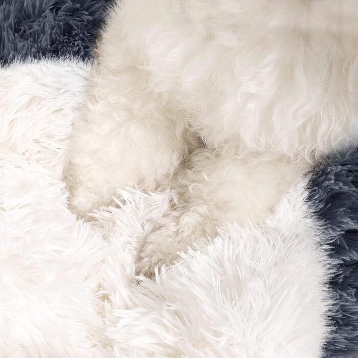 Кругле собаче ліжко NOYAL з капюшоном для маленьких та середніх тварин – плюшеве, м'яке, заспокійливе ліжко-печера для котів та собак (велике 70 см, сірий темно-сірий)