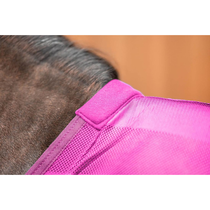 Захисна ковдра для коней Equinate Guardian з перехресною стропою та підстилкою на хребті - ковдра від екземи з ефективним захистом від комах - ковдра для випасу (Raspberry, 135 см)