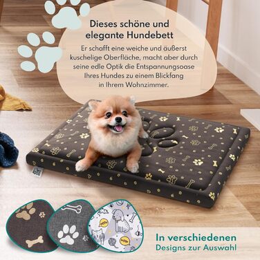 Килимок для собак FDM Puddy, 70x60 см, водонепроникний, з ефектом пам'яті, для маленьких собак, коричневий/золотий