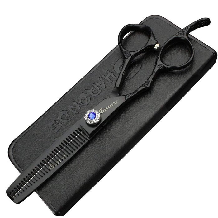 Професійні перукарські ножиці для стрижки лівші, 6 дюймів, 440C, розріджувальні ножиці