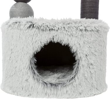 Дряпка для котів TRIXIE Harvey 73 см сірого кольору – кігтеточка з затишною печерою та зручною лежанкою, стабільна та комфортна – 44540