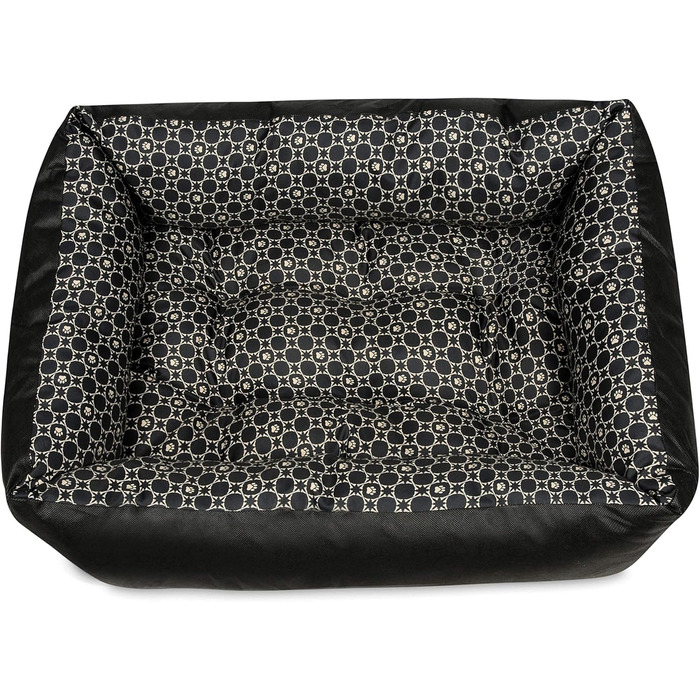 Ліжко для собак SuperKissen24: корзина, диван, ліжко для маленьких, середніх та великих собак. Легко миється, розмір M, чорний та сірий (Louis Schwarz, 70x55 см, 1 шт.)