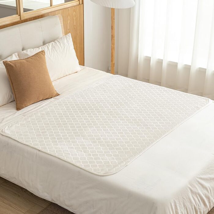 Водонепроникний килимок для собак, Outdoor, миючий, для великих собак, плюшевий, підходить для котів та диванів, сірий+бежевий (бежевий+бежевий, 80x100 см)