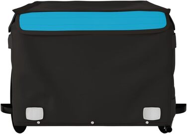 Причіп для велосипеда, вантажний, 45 кг, чорний та синій. Для покупок, подорожей, велосипедних турів. Швидка установка