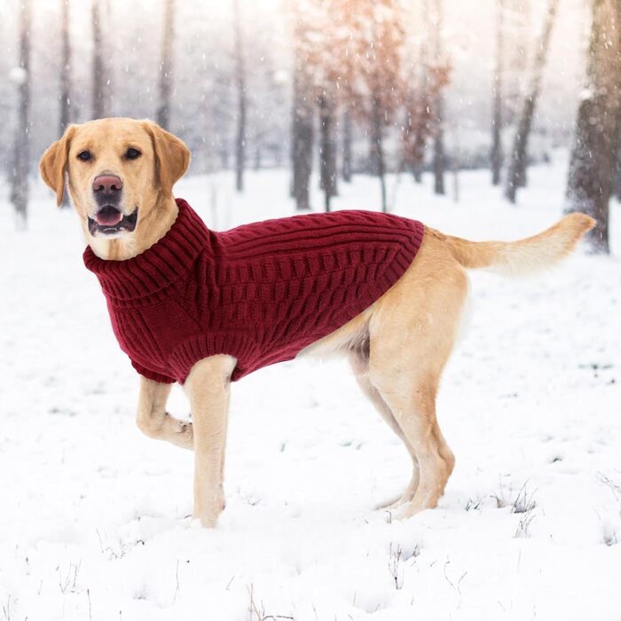 Теплий безрукавний светр для собак Citétoile з коміром-горловиною | М'який фліс, комфортний та дихаючий | Ідеальний для холодної погоди | Червоний, розмір M