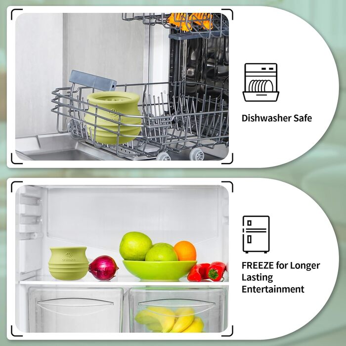 Іграшка-дозатор для собак Eckeri, інтерактивна головоломка для собак, збагачення для собак, іграшка-дозатор з кубиками для собак, безпечний силікон (L, зелений)