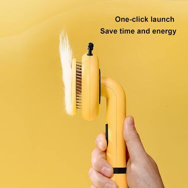 Бурштянна щітка для собак та котів: видаляє підшерсток, розплутує шерсть