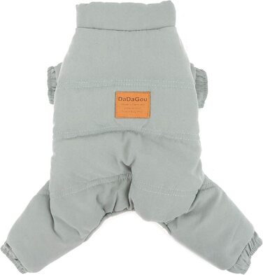 Зунеа Теплий зимовий костюм для собак - теплий пуховик з флісу для маленьких собак, цуценят, дівчаток та хлопчиків (L, зелений)