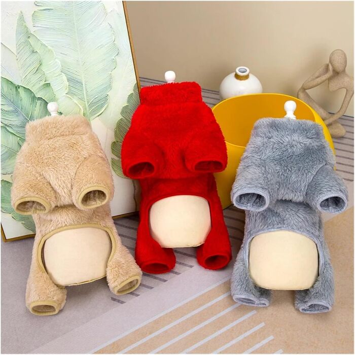 Зимовий комбінезон для собак Pengchang, тепла куртка для тварин, для маленьких собак та котів, одяг, байтузи, коричневий M