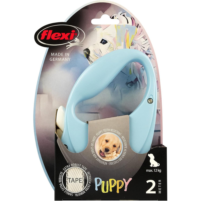 Рулетка для собак і котів Flexi Hundeleine, 2 м, блакитна