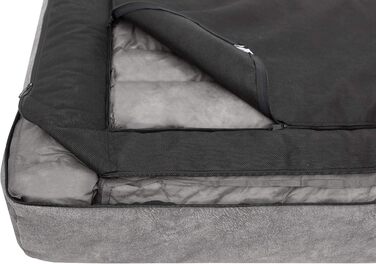 Килимок для собак та котів, лежанка для тварин, лежанка для собак, килимок для собак, матрац для собак, лежанка-софа (XL, 100 x 66 см, сірий)