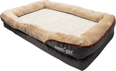 Ортопедичне ліжко для собак Emmi-pet, велике, 120x85x25 см, м'яке та зручне, нековзне, дихаюче, пране, адаптується до форми тіла