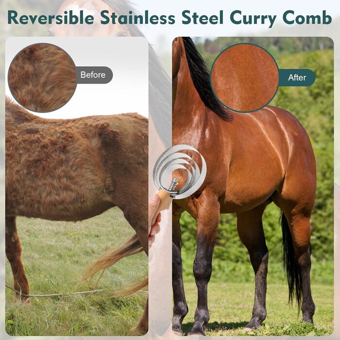 Набір для догляду за конем GHWMYD 13 предметів: щітки, гребінці, інструменти для грумінгу