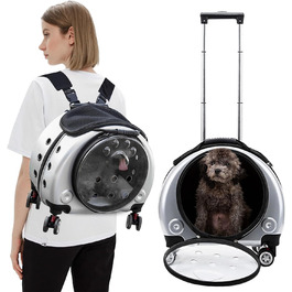 Рюкзак для тварин PETCUTE: зручний переносник для собак та котів до 7.5 кг, з підкладкою та вентиляцією, ідеальний для подорожей та прогулянок (срібний)