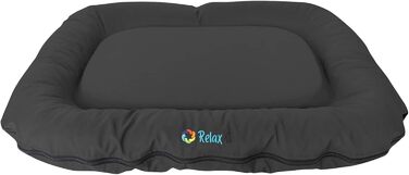 Ортопедичне собаче ліжко для відпочинку на вулиці Luna: 70x55 см, 60°C, Vicochaum, стійке до подряпин, для маленьких собак (M, Чорний)