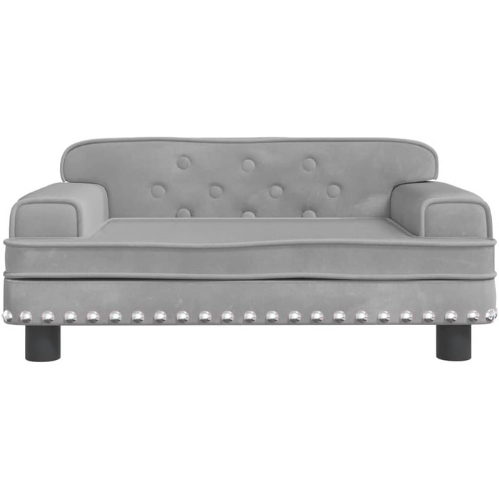 Крісло-ліжко для собак та котів, сірого кольору, 70x45x30 см, з м'якої тканини (велюру)