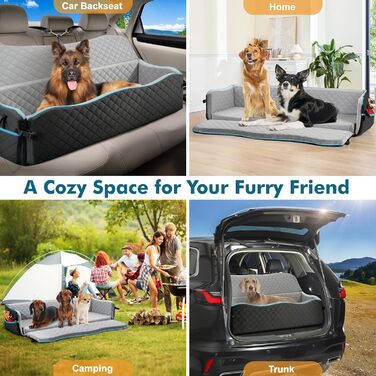 Автокрісло для собак - переноска для маленьких собак до 20 кг з ременем безпеки, чорно-сіре, для подорожей