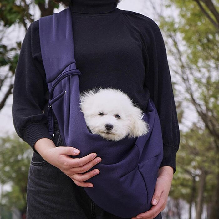 Сумка-переноска для котів та цуценят, блакитна, з сумкою для дрібних собак