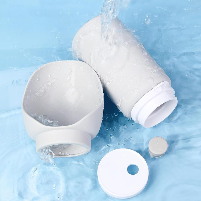 Складана пляшка для води для собак Milisten: 550 мл, м'який силікон, не протікає, для подорожей, цуценят, прогулянок, хатніх тварин, пікніків, кемпінгу (світло-сірий)