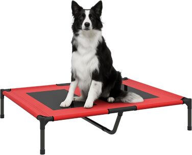 Крісло-ліжко для собак PawHut, вуличне, чорно-червоне, 92 x 76 x 18 см
