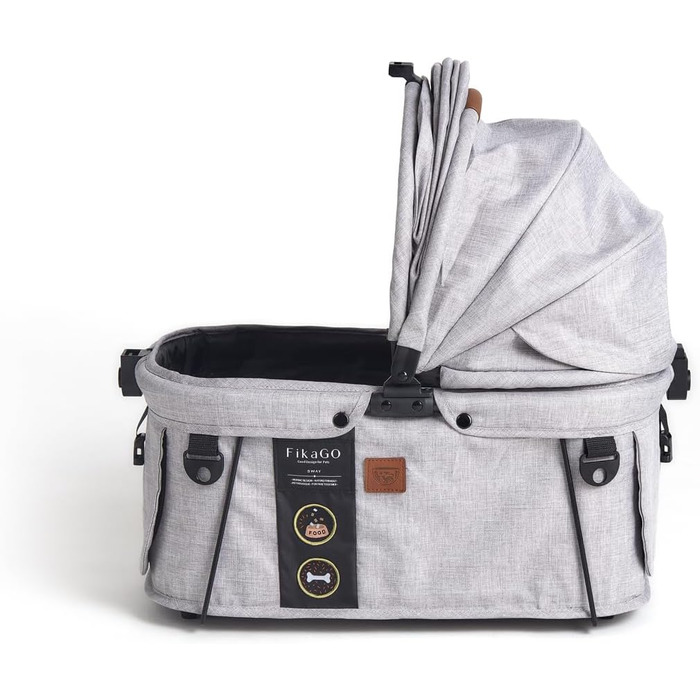 FIKAGO Сумка-переноска для собак та котів Sway – стильна, безпечна та складана переноска для тварин (Сірий Хаскі)