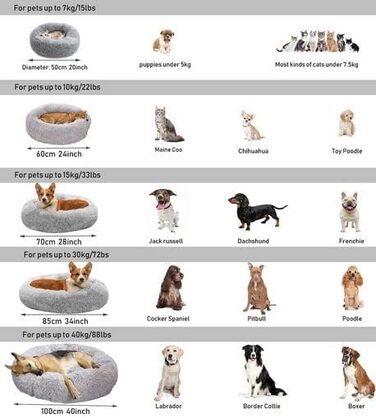 Килимок для котів та собак Caliyo, м'який, діаметр 60 см, сірий