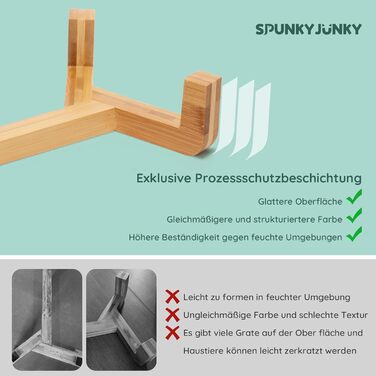 Керамічна годівниця для собак великих порід SPUNKYJUNKY з підставкою з бамбука (1800 мл, білий)