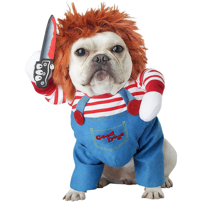 Костюм для собак на Хелловін з курткою та штучним баром, дихаючий, регульований, для свят, вечірок (S)