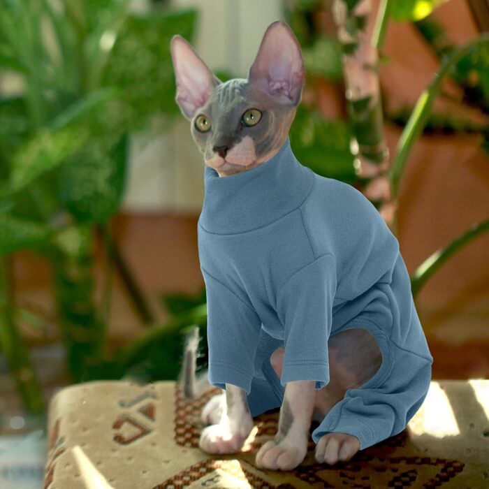 Светр для котів Sphynx, після операції, з чотирма лапами, одяг для котів, універсальний, для Sphynx, Cornish Rex, Devon Rex, Peterbald