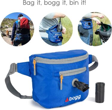 BOGG Універсальна сумка-переноска для собак | Диспенсер для пакетів та контейнер для відходів (Блакитний)